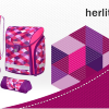 Ранец Herlitz New Midi Pink Cubes с наполнением